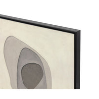 Alternate view of Zen Garden (Set Of 3) in ivory and warm gray with square triptych of irregular concentric organic ovals.