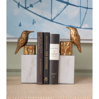 Finch Statue (Pair), Gold Leaf