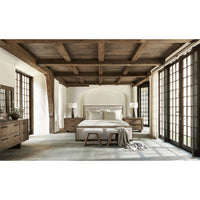 Casa Paros Nightstand with Woven Drawer Fronts