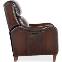 Carrington Power Recliner w/Power Headrest - Dark Brown
