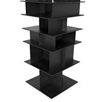 Additional view of Pisa Shelf in black, featuring matte finish and multiple open shelving tiers.