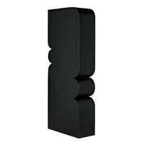 Additional view of Atomic Bookcase in black, featuring matte finish and open compartmentalized shelving.