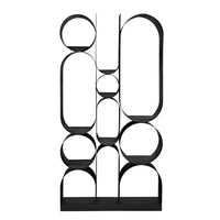 Alternate view of Letty Bookcase, featuring matte finish, metal, and open multi-level shelving.