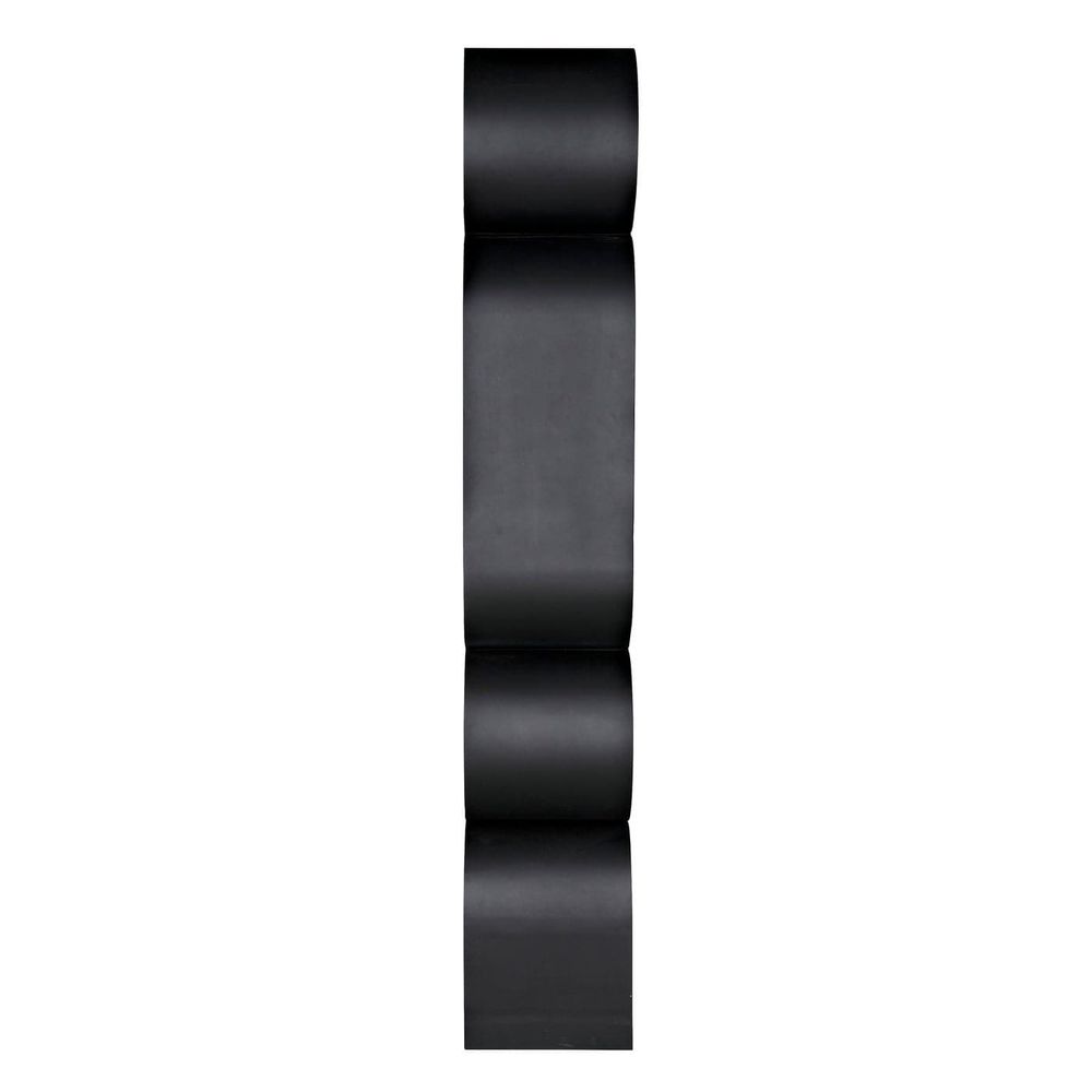 Additional view of Letty Bookcase in black, featuring matte finish and open multi-level shelving.