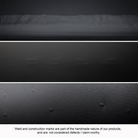 Alternate view of Jabali Bench, featuring matte finish, metal, and integrated continuous bent-metal legs.