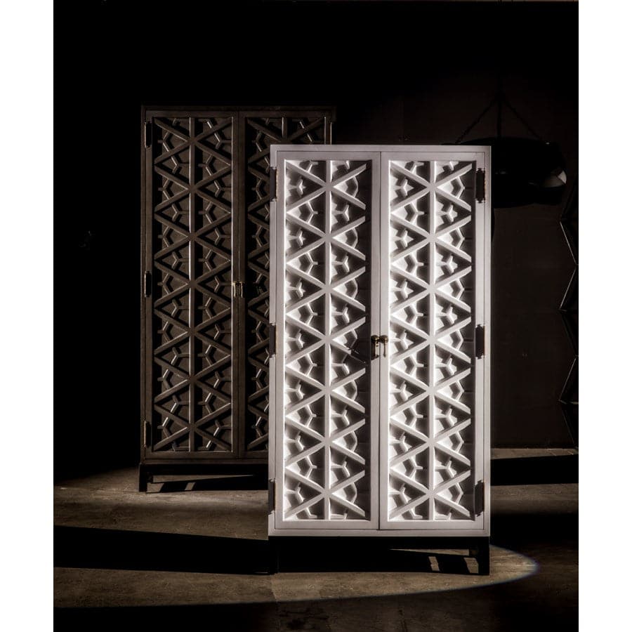 Alternate view of Small Maharadscha Hutch in charcoal and espresso brown.