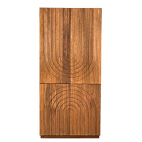 Alternate view of Otto Hutch in medium walnut brown and warm amber-brown.