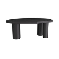 Additional view of Alaric Coffee Table in black and charcoal, featuring matte finish and low coffee-table height.