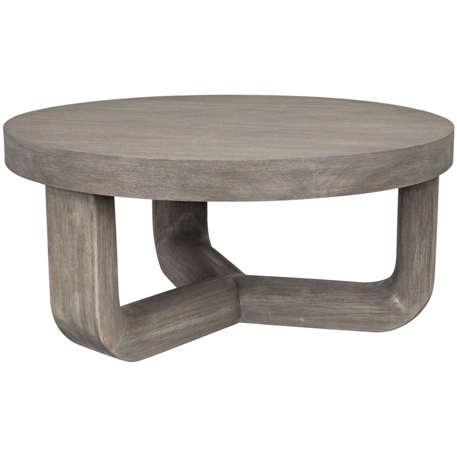 Alternate view of Joel Coffee Table, featuring distressed, wood, and low coffee-table height.