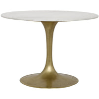 Laredo Bistro Table-Noir-NOIR-GTAB514MB-40-Dining Tables40"-Antique Brass & Quartz-21-France and Son