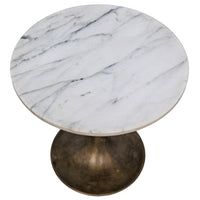 Laredo Bistro Table-Noir-NOIR-GTAB515MTB-20-Dining Tables20"-Black Metal & Marble-5-France and Son