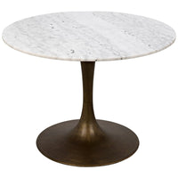 Laredo Bistro Table-Noir-NOIR-GTAB530AB-40-Dining Tables40"-Aged Brass & Quartz-13-France and Son