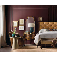 Additional view of Archives Tall Mirror in warm brown and amber, featuring high-gloss lacquer and wall-mountable tall mirror.