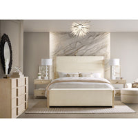 Additional view of Westwood Two-Drawer Nightstand in light beige and warm taupe, featuring matte finish and two drawers.