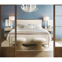 Alternate view of Westwood Two-Drawer Nightstand, featuring matte finish, wood, metal, and two drawers.