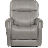 Alternate view of Carroll Power Recliner w/ Power Headrest, Lumbar, and Lift in taupe and greige.