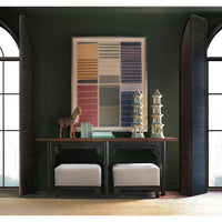 Alternate view of Archives Console Table in dark espresso and warm walnut brown.