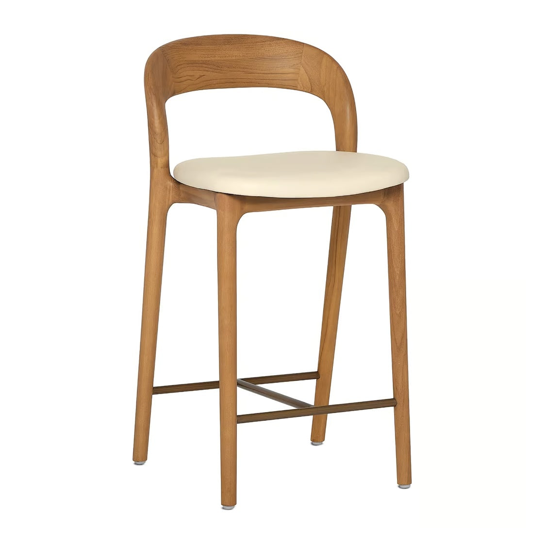 Interlude Felix Counter Stool in Tawny with Grove vegan leather