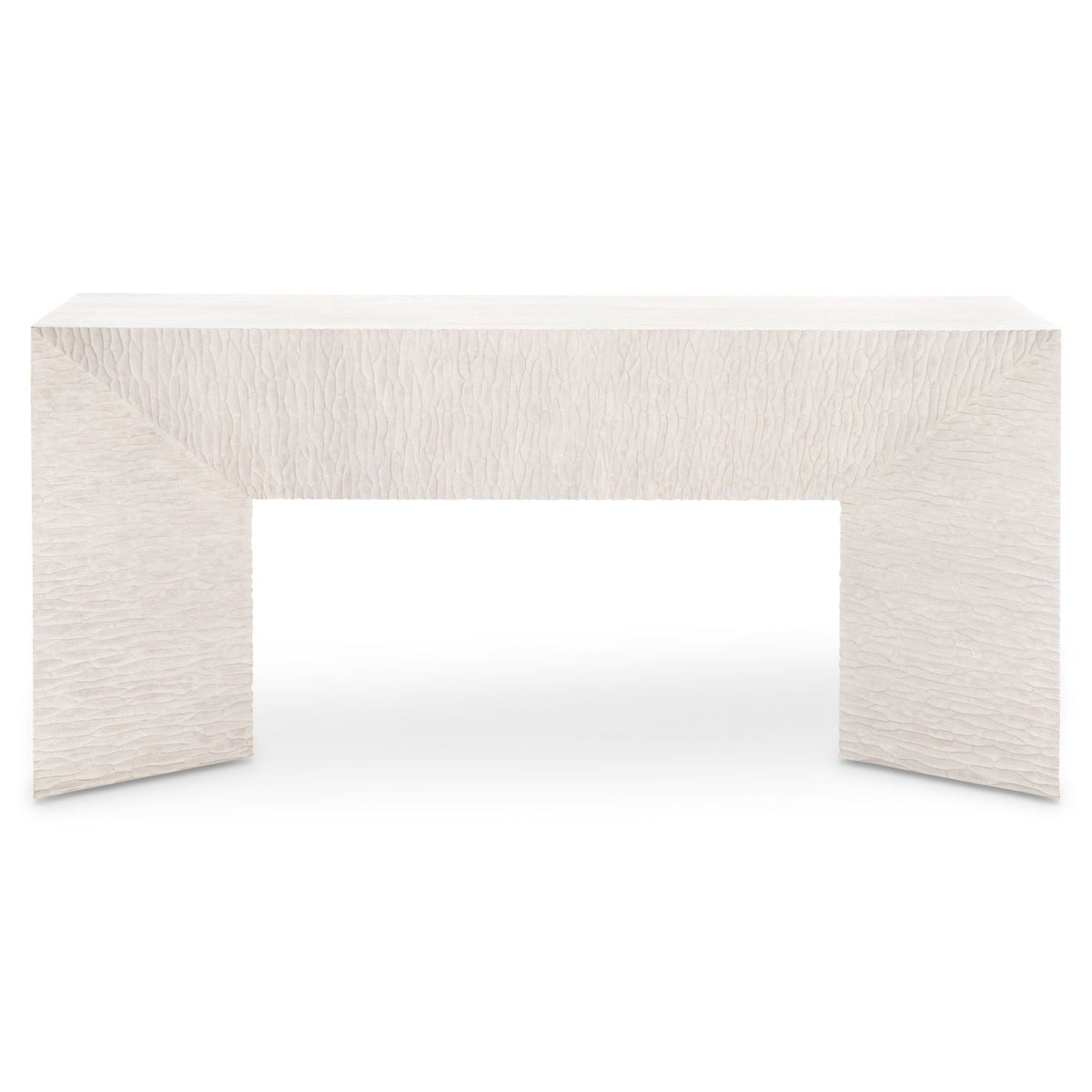 Solaria Console Table with 2 Wooden Pedestal Bases
