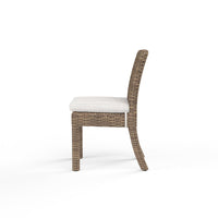 Additional view of Havana Armless Dining Chair in Canvas Flax w/ Self Welt in taupe and beige.