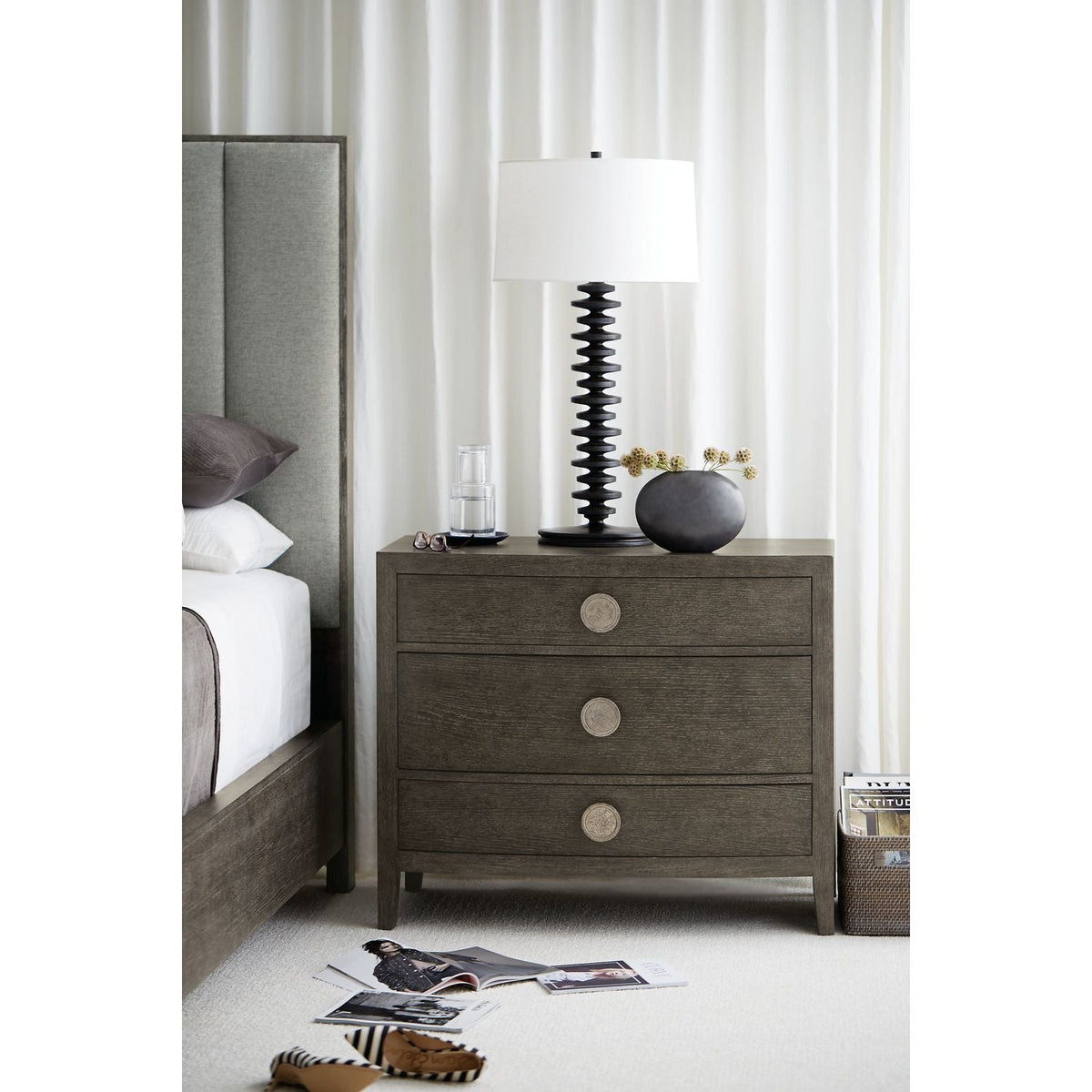 Linea Bachelor's Chest in Cerused Charcoal