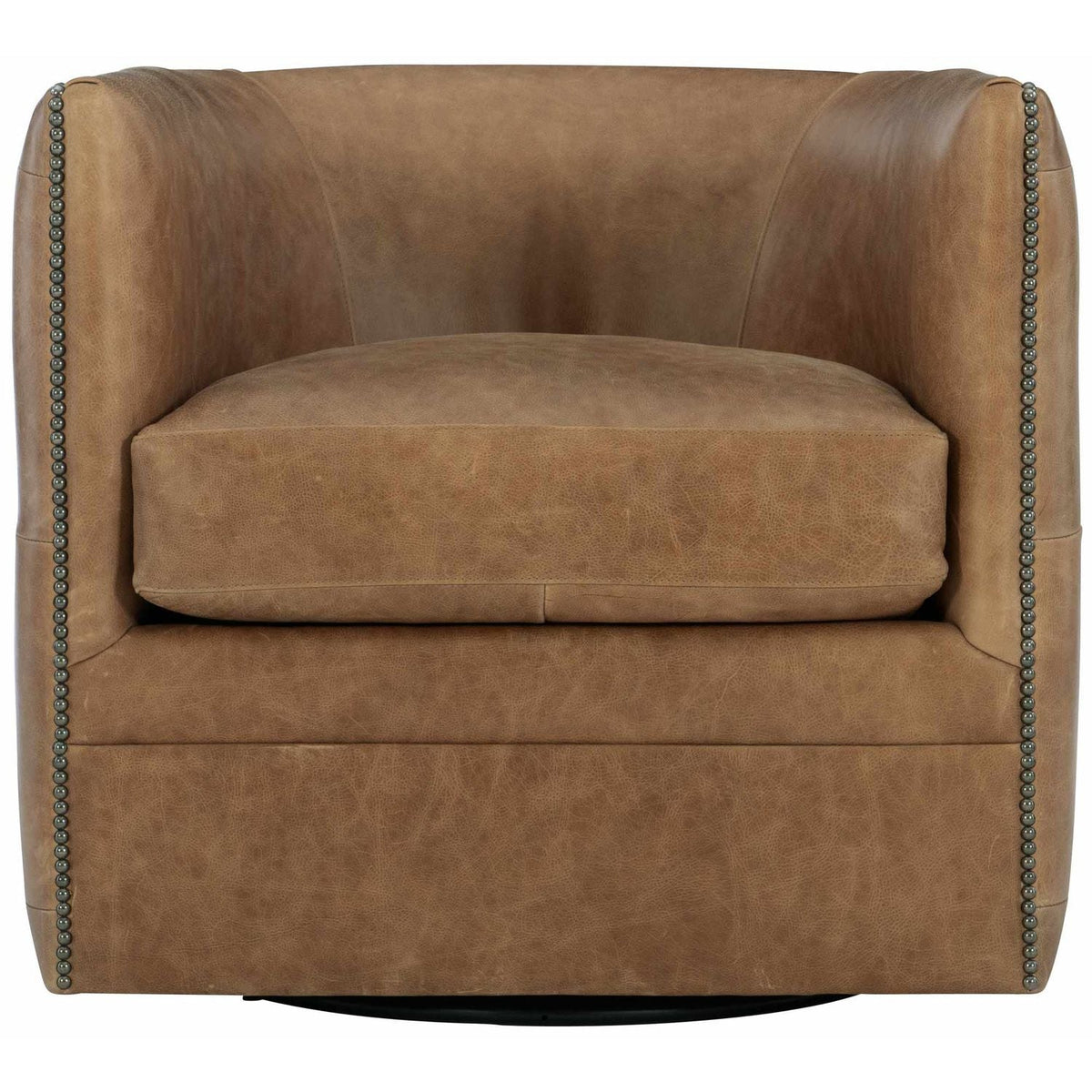 Palazzo Brown Leather Swivel Chair