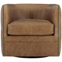Palazzo Brown Leather Swivel Chair