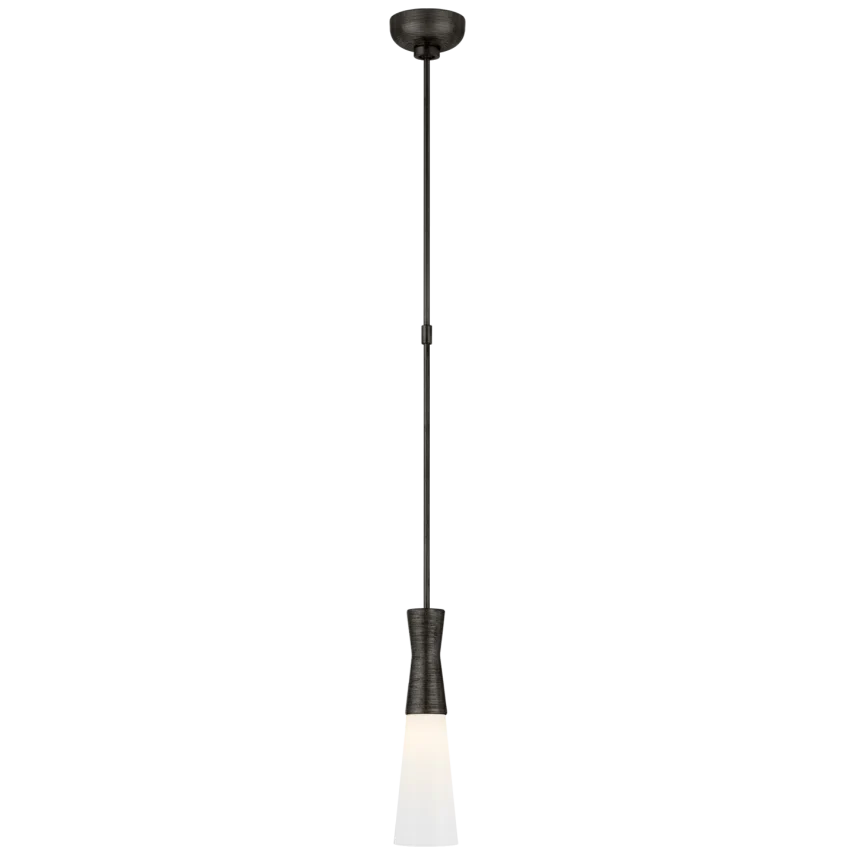 Uropia Pendant-Visual Comfort-VISUAL-KW 5531AI-WG-PendantsSmall-Aged Iron-White Glass-4-France and Son