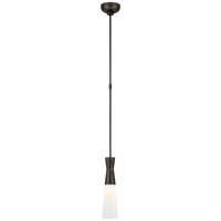 Uropia Pendant-Visual Comfort-VISUAL-KW 5531AI-WG-PendantsSmall-Aged Iron-White Glass-4-France and Son