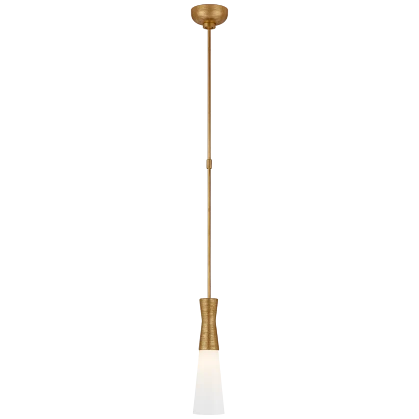 Uropia Pendant-Visual Comfort-VISUAL-KW 5531G-WG-PendantsSmall-Gild-White Glass-5-France and Son