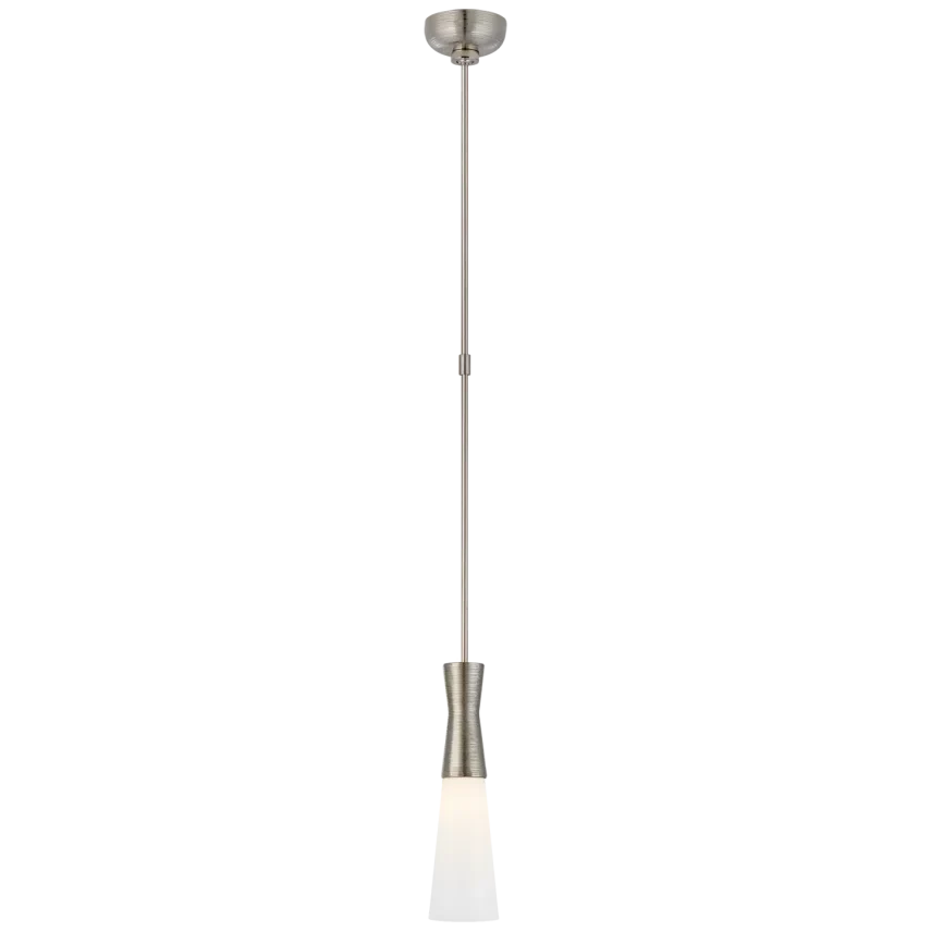 Uropia Pendant-Visual Comfort-VISUAL-KW 5531PN-WG-PendantsSmall-Polished Nickel-White Glass-6-France and Son