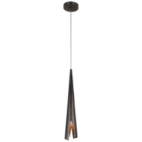 Alternate view of Pieboe Delicate Wrapped Pendant, featuring satin metallic finish, metal, and a ceiling canopy mount.