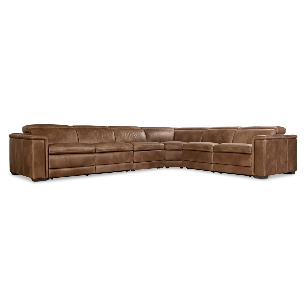 Lioni Leather 4-Piece Power Motion Sectional Recliner