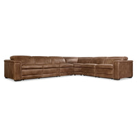 Lioni Leather 4-Piece Power Motion Sectional Recliner