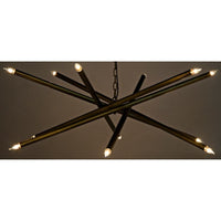 Additional view of Ikram Chandelier, featuring matte finish, metal, glass, and chain-hung ceiling suspension.