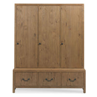 Oak Efficiency Cabinet, shown in medium brown and warm oak with oak solids and oak veneer.
