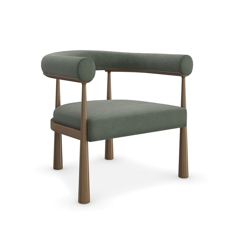 Alternate view of Java - Brown, featuring fabric upholstery, solid wood, and fixed continuous arm-and-back bolster.