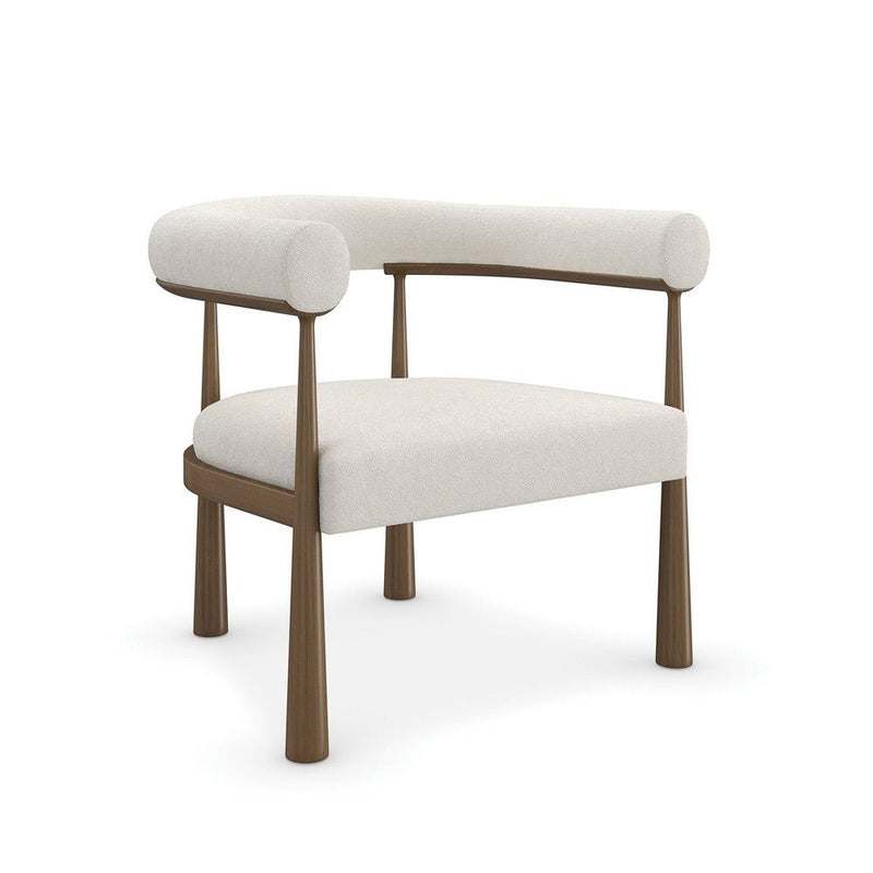 Alternate view of Java - Brown, featuring textured upholstery finish, fabric, wood, and fixed continuous arm-backrest.