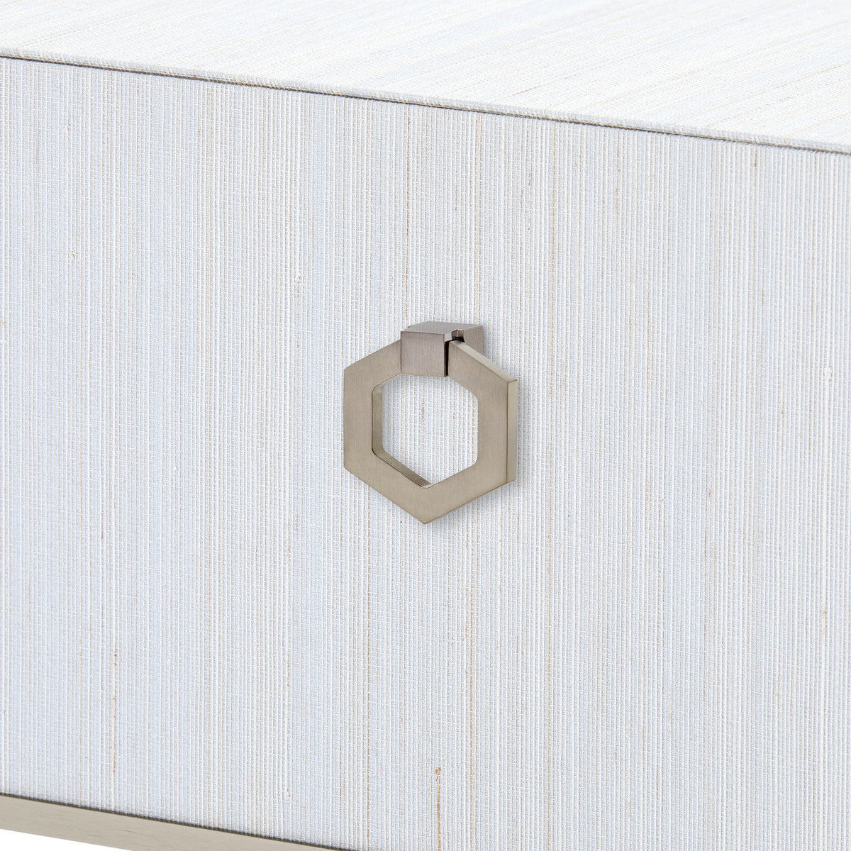 Madeline 1-Drawer Side Table, Platinum Shimmer