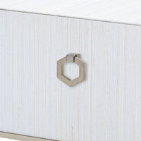 Madeline 1-Drawer Side Table, Platinum Shimmer