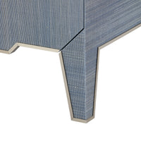 Madeline 3-Drawer Side Table, Colonial Blue Shimmer