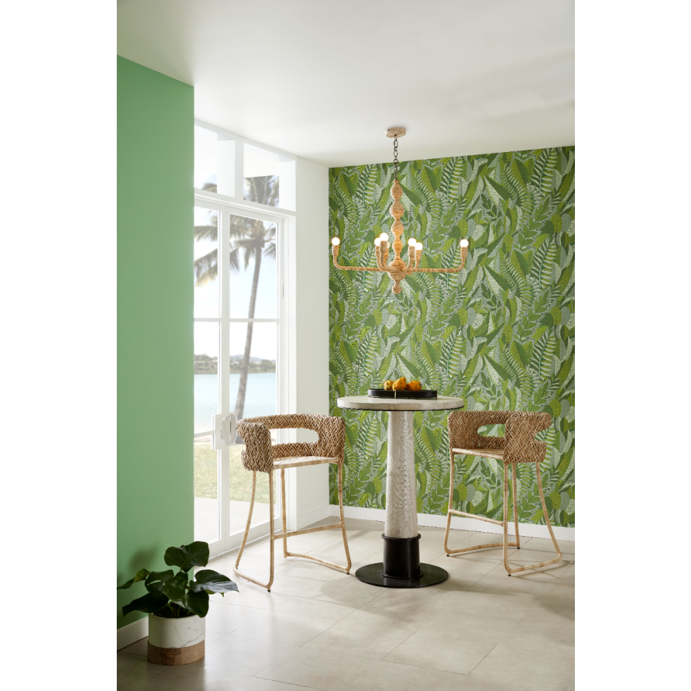 Alternate view of Navarro Pub Table, featuring solid oak, iron, and bar-height pedestal.