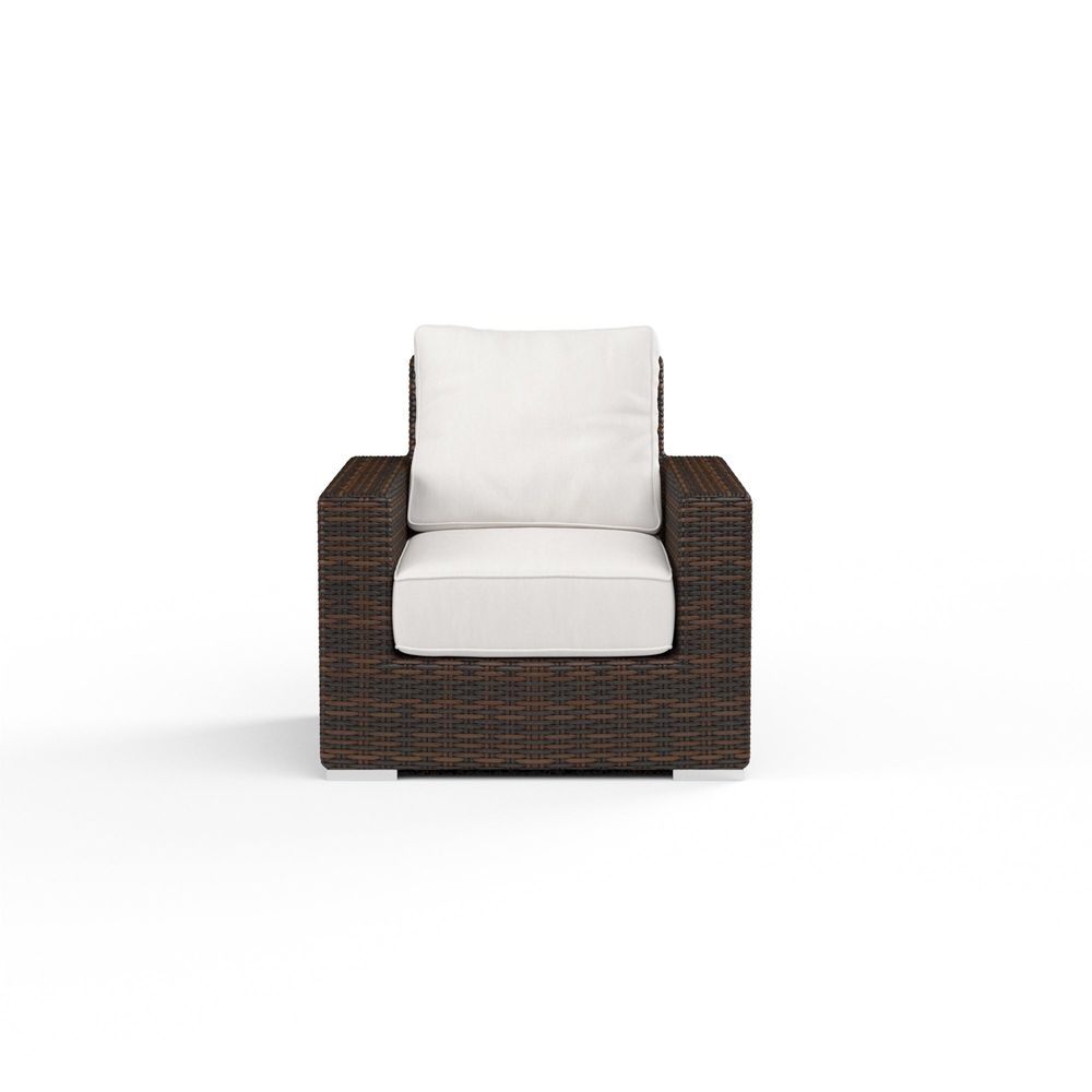 Outdoor Lounge Chairs Montecito Club Chair in Canvas Flax w/ Self Welt