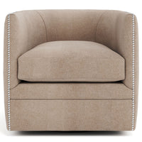 Palazzo Beige Fabric Swivel Chair