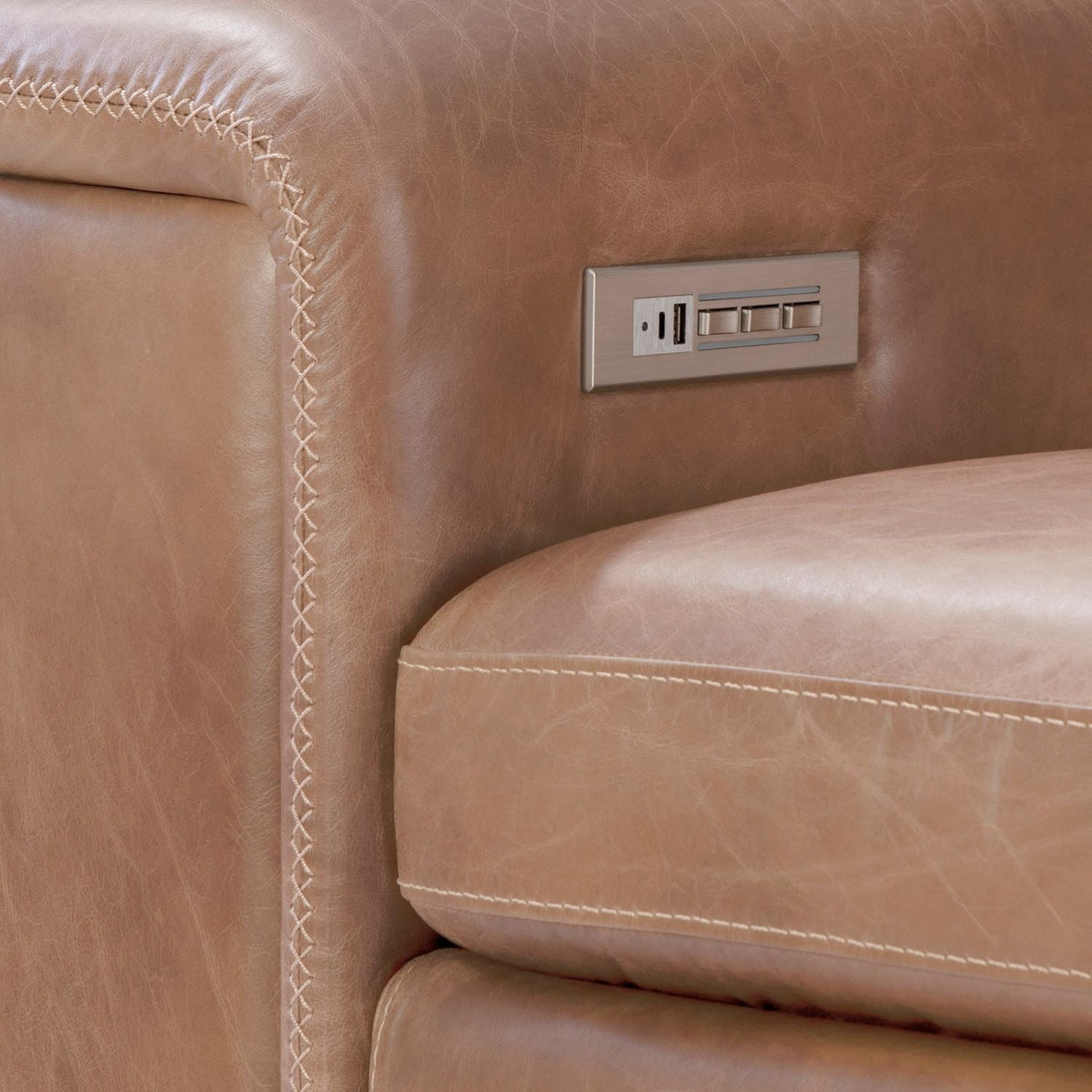Lioni Leather 3-Piece Power Motion Sectional Recliner