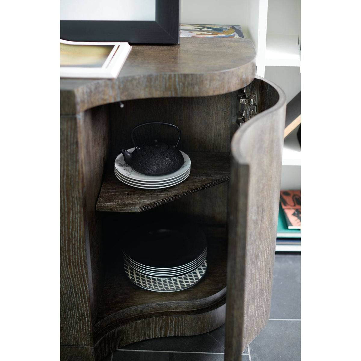 Cerused Charcoal Linea Buffet