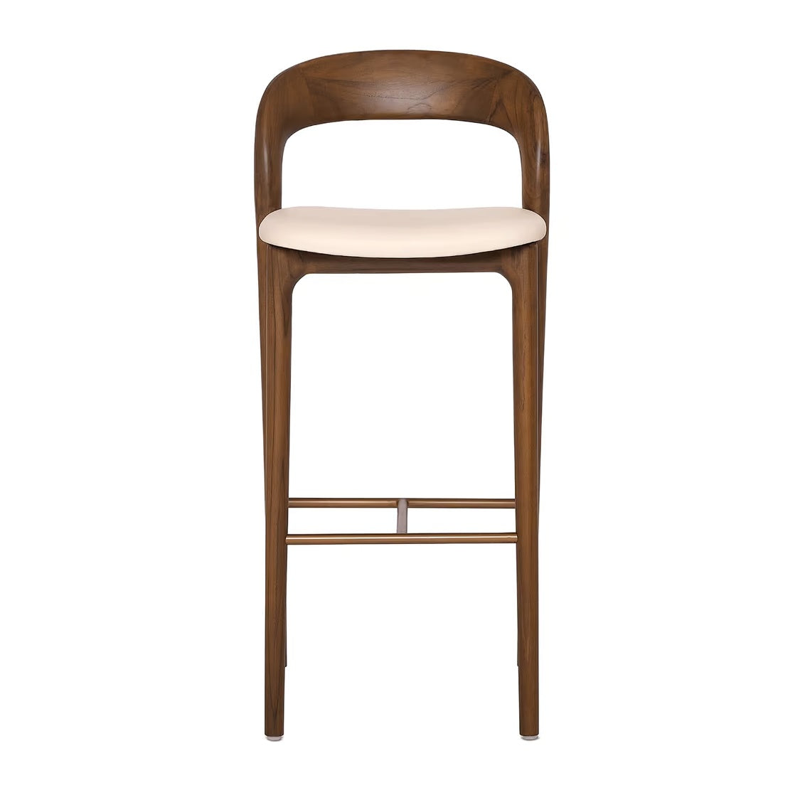 Interlude Felix Classic Walnut bar stool front view