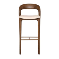 Interlude Felix Classic Walnut bar stool front view