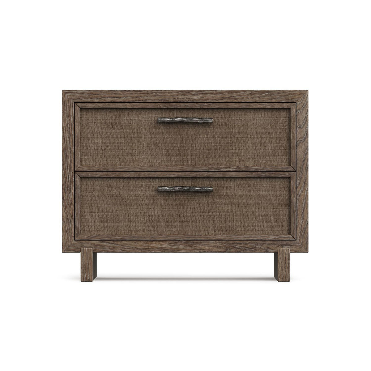 Casa Paros Nightstand with Woven Drawer Fronts