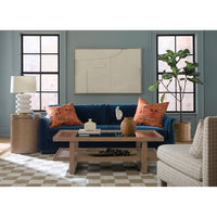 Alternate view of Sonnet Round Side Table, featuring matte finish, wood, glass, and a inset glass top.